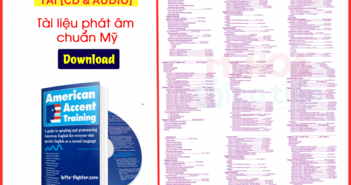[DOWNLOAD] TÀI LIỆU PHÁT ÂM CHUẨN GIỌNG MỸ [EBOOK + CD]