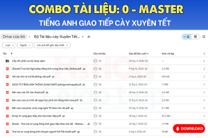 Combo Tài liệu Tiếng Anh Giao tiếp từ 0 - Master 