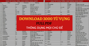 DOWNLOAD 3000 từ vựng tiếng anh thông dụng nhất trong mọi chủ đề