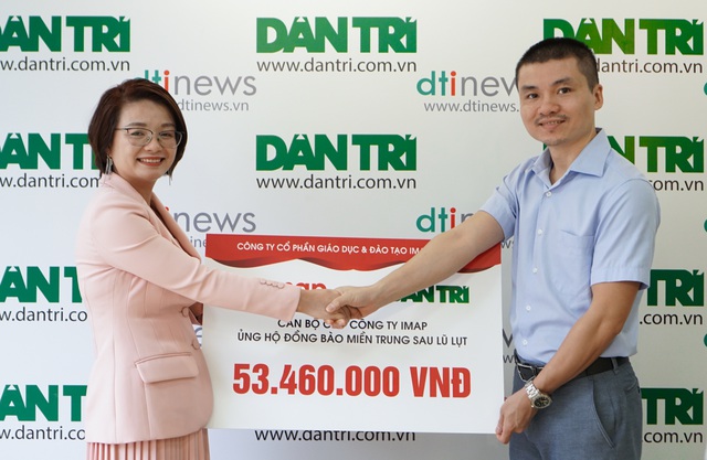 [DANTRI.VN] IMAP Việt Nam tiếp sức đồng bào miền Trung tái thiết cuộc sống sau bão lũ