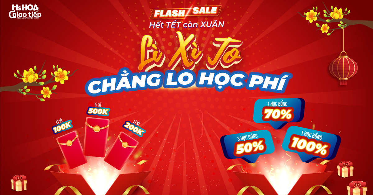 Lì xì TO chẳng lo HỌC PHí | Tiếng anh giao tiếp miễn phí tháng 2