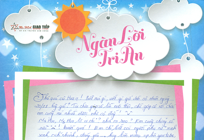 Lê Ngọc Tài - S92 - Em cám ơn cô đã cho em thay đổi cách nhìn của em về tiếng anh, về công việc cuộc sống hàng này. Để em dám thay đổi, dám thách thức bản thân mình, đưa bản thân tới môi trường năng động hơn, nhiều kiến thức hơn.